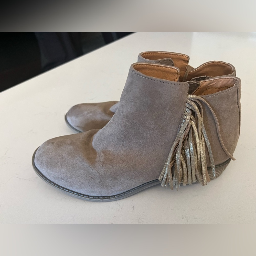 Dolce Vita ankle boots with side fringe. Size 2